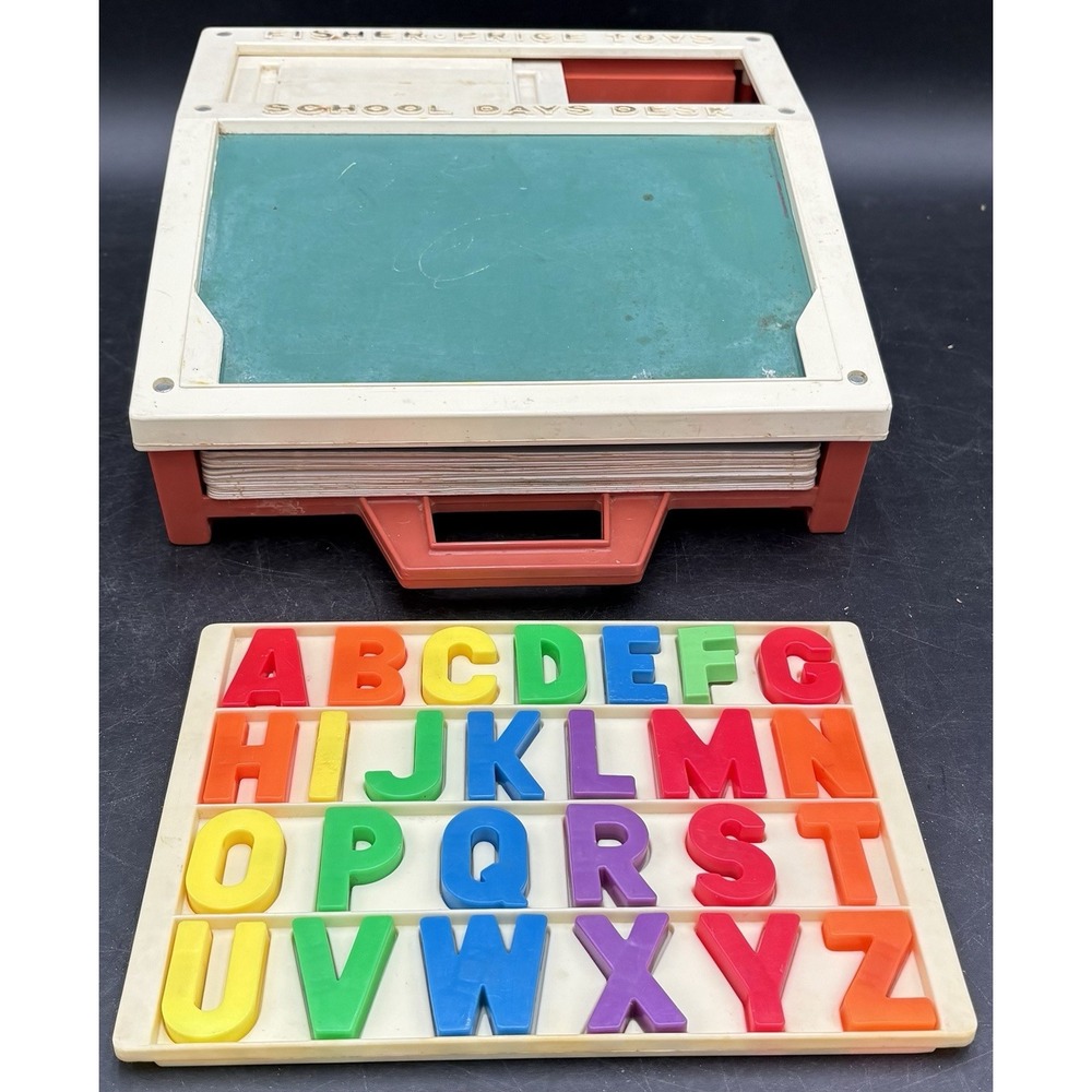 Vtg Original 1972 Fisher Price School Days Portable Play Desk #176